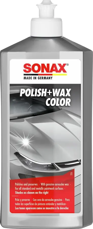 SONAX Abrillantador + Cera Plata/Gris 500 ml