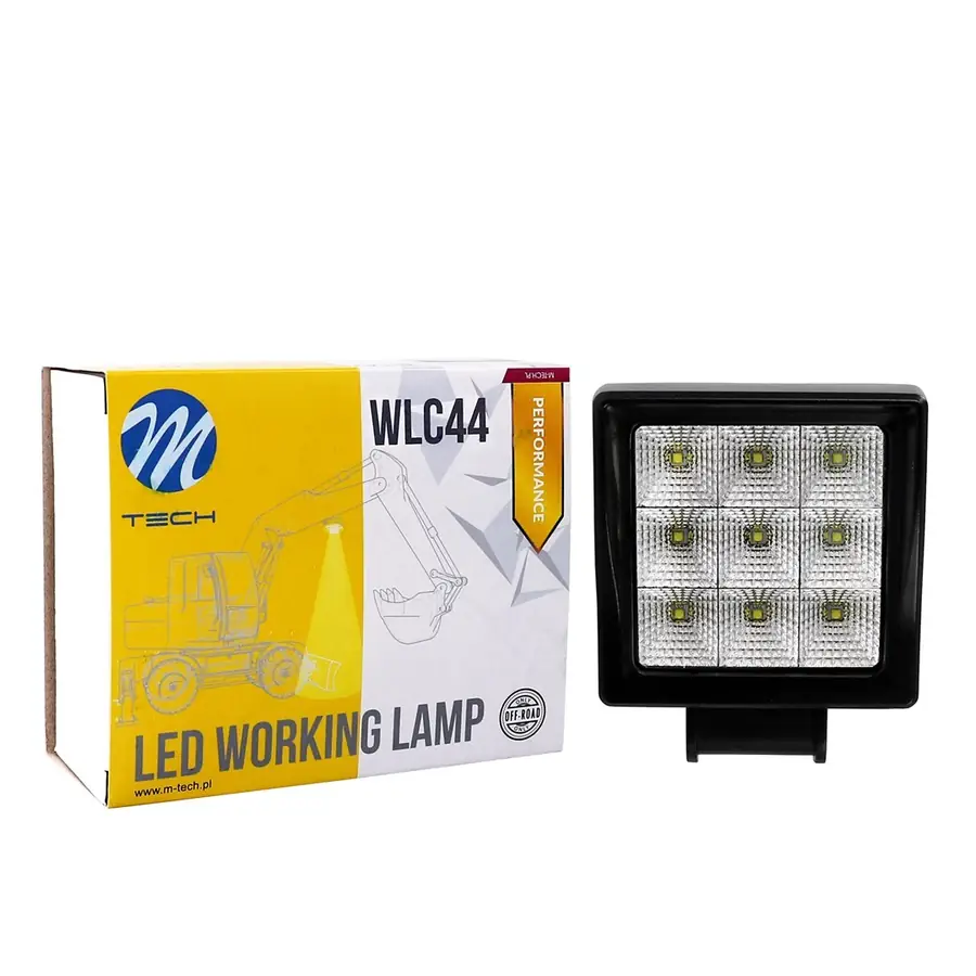 M-Tech Faro De Trabajo - Cuadrado 9X5W Cree 45W 10-32V Flood, Performance Series