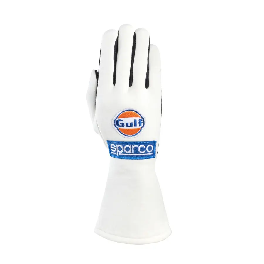 Guantes racing Sparco Land 2025 Gulf blanco talla 10
