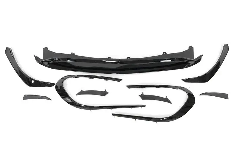 Spoiler delantero Mercedes W117 Facelift 2017+ Look AMG A45 Negro Brillante - Plástico ABS