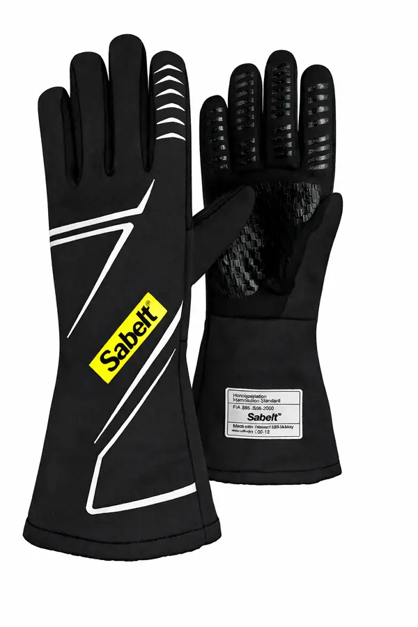 Guantes racing Sabelt FIA 8856-2018 TG-2.2 Challenge Evo Negros talla 10