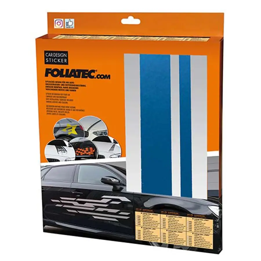 Foliatec Vinilos Decorativos Para Coche Diseño Líneas Azul