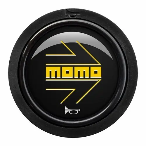 Pulsador MOMO Arrow Logo Polish Negro-Yel.2C R