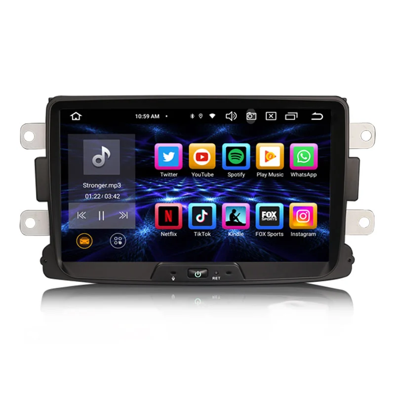 Erisin ES8529D 8" A007 android 14.0 Car Radio For Renault Dacia Duster Logan Sandero Dokker DSP CarPlay & Auto GPS TPMS DAB+ 4G SIM IPS BT5.0