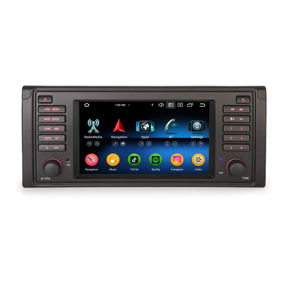 Erisin ES5539B IPS Screen Android 16.0 Car Stereo GPS SatNav Radio For BMW 5 Series E39 M5 DSP 4G LTE Wireless CarPlay Auto Bluetooth 5.0