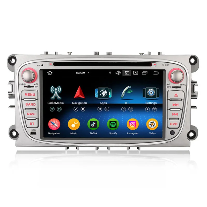 Erisin ES6568FS 7" Android 16.0 Car Stereo for Ford Mondeo Focus C/S-Max Galaxy DSP CarPlay & Auto GPS TPMS DAB+ 4G DVD System