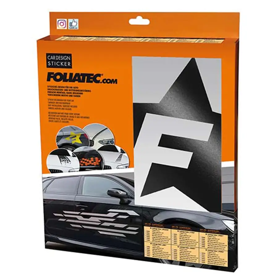 Foliatec Vinilo Decorativo Para Coche Diseño F-Star Negro