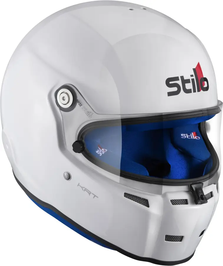 Casco karting Stilo ST5FN Homologacion K2020 blanco/INTERIOR azul talla 59