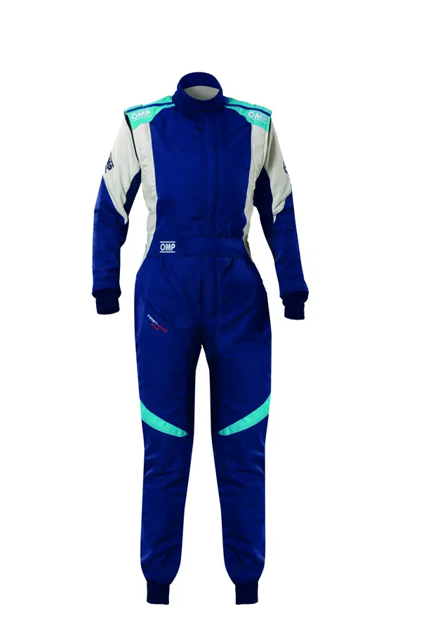 Mono racing OMP First Evo Elle MY2025 FIA 8856-2018 azul Marino azul/Tiffany talla 50