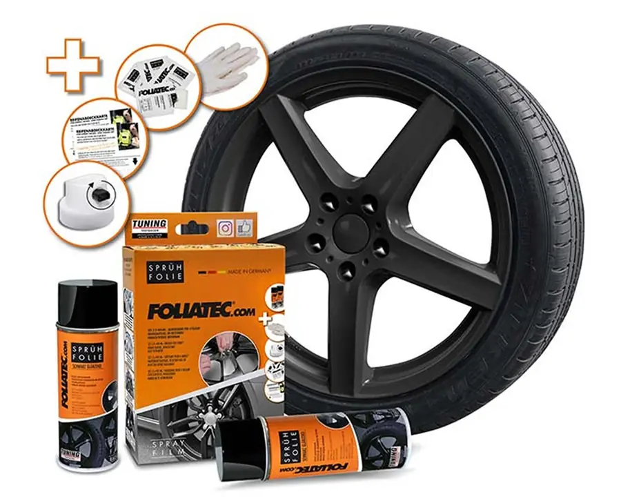 Foliatec Kit De Goma Líquida Negra Brillante 2 X 400 ml