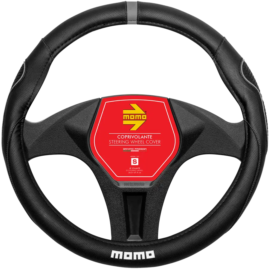 Funda De Volante MOMO Supergrip Negra Y Gris Pu