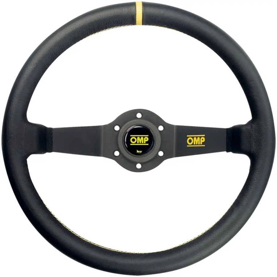 Volante racing OMP rally Piel 350MM negro 2 Brazos